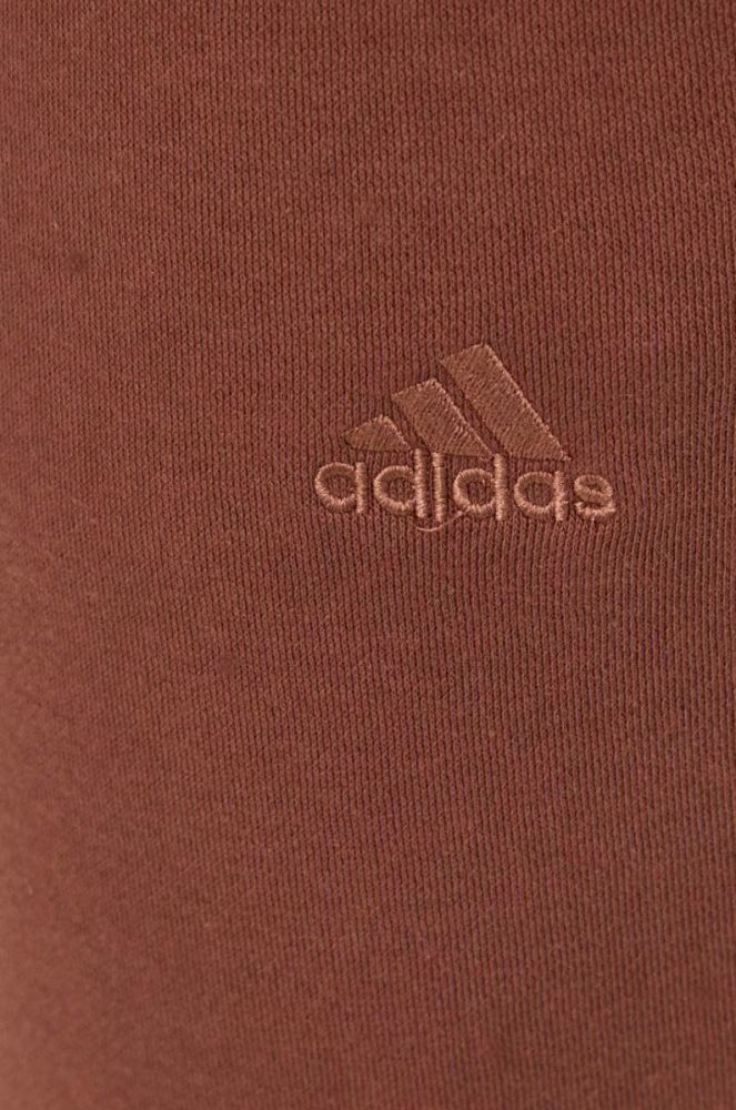 Спортивні штани adidas колір коричневий однотонні фото 4