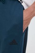 Бавовняні спортивні штани adidas колір синій візерунок (3354403)