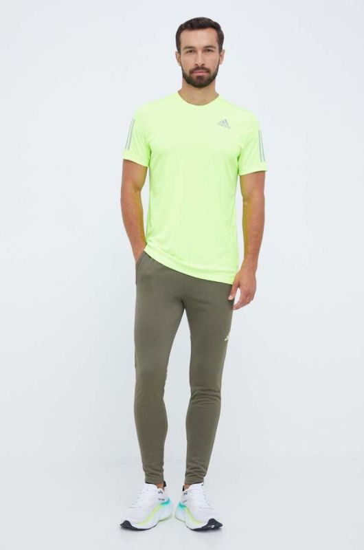 Штани для тренувань adidas Performance Train Essentials Seasonal колір зелений з принтом фото 2