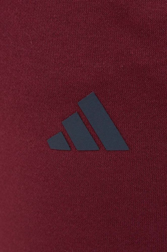 Штани для тренувань adidas Performance Base колір бордовий однотонні фото 4
