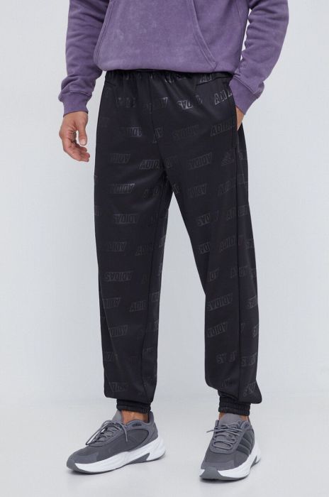 Спортивні штани adidas колір чорний з принтом (3679174)