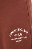 Спортивні штани Fila колір коричневий однотонні