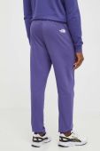 Бавовняні спортивні штани The North Face колір фіолетовий однотонні (3510375)