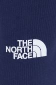 Бавовняні спортивні штани The North Face колір синій однотонні