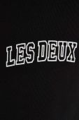 Бавовняні спортивні штани Les Deux колір чорний з принтом (3474632)