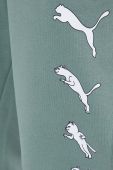 Бавовняні спортивні штани Puma PUMA X RIPNDIP колір зелений з принтом