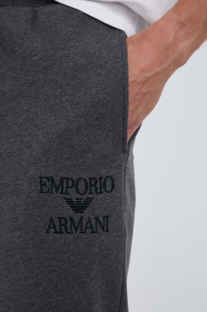 Спортивні штани Emporio Armani Underwear колір сірий з аплікацією фото 3