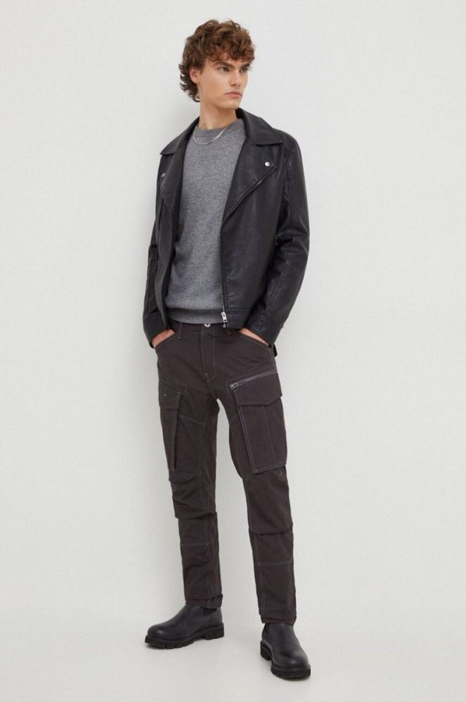 Штани G-Star Raw чоловічі колір сірий фасон cargo (3568292) фото 2