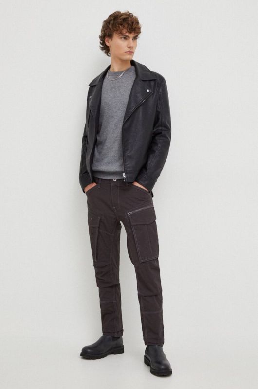 Штани G-Star Raw чоловічі колір сірий фасон cargo (3568292) фото 2
