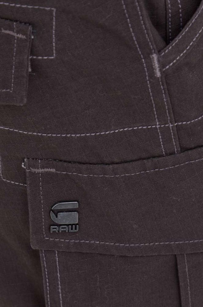 Штани G-Star Raw чоловічі колір сірий фасон cargo (3568292) фото 4