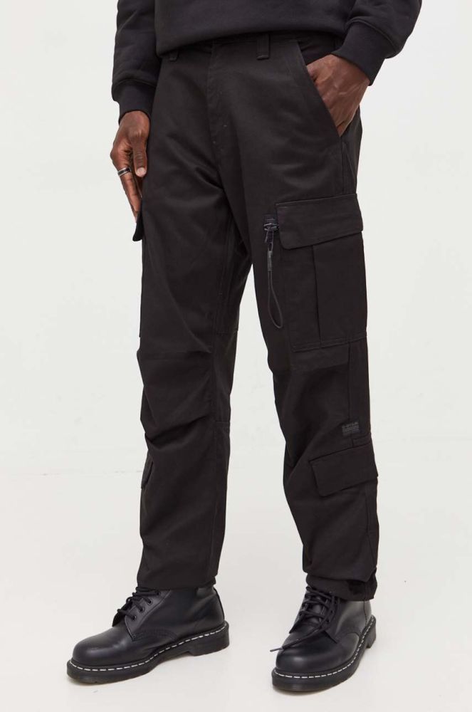 Бавовняні штани G-Star Raw колір чорний пряме