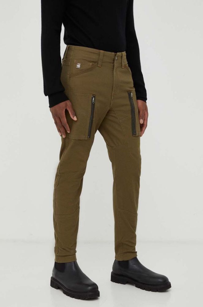 Штани G-Star Raw чоловічі колір зелений пряме фото 2