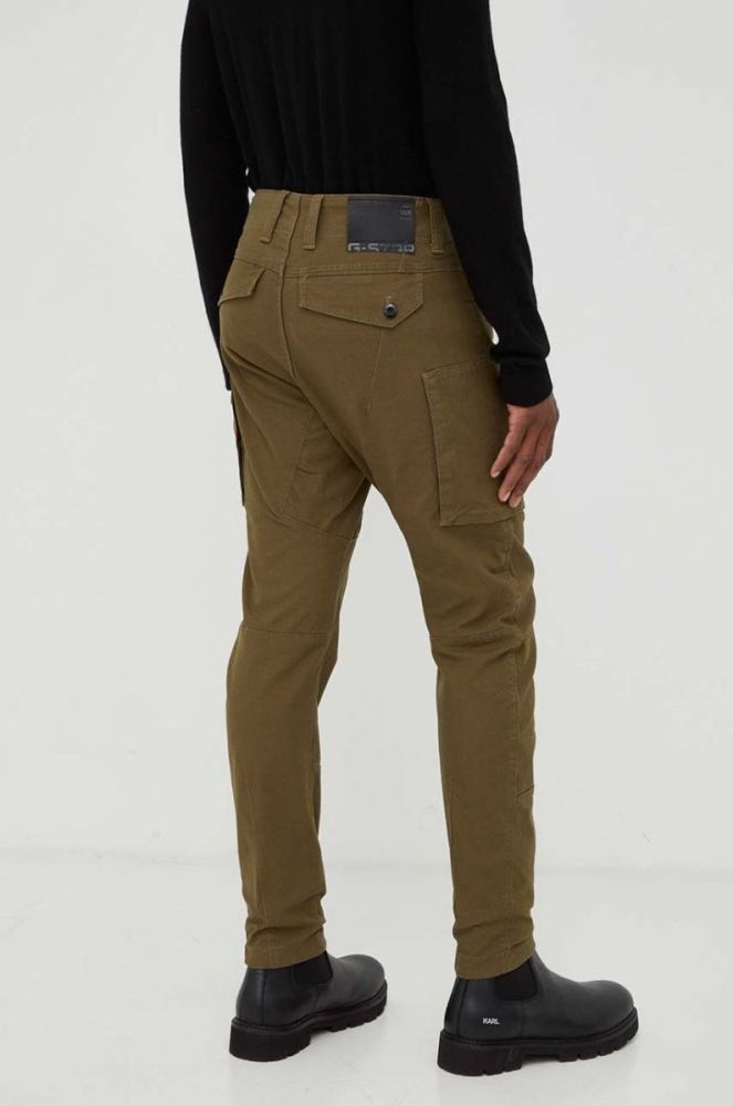 Штани G-Star Raw чоловічі колір зелений пряме фото 3