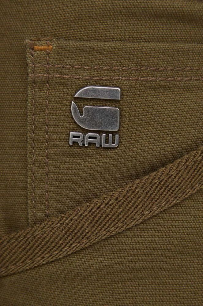 Штани G-Star Raw чоловічі колір зелений пряме фото 4