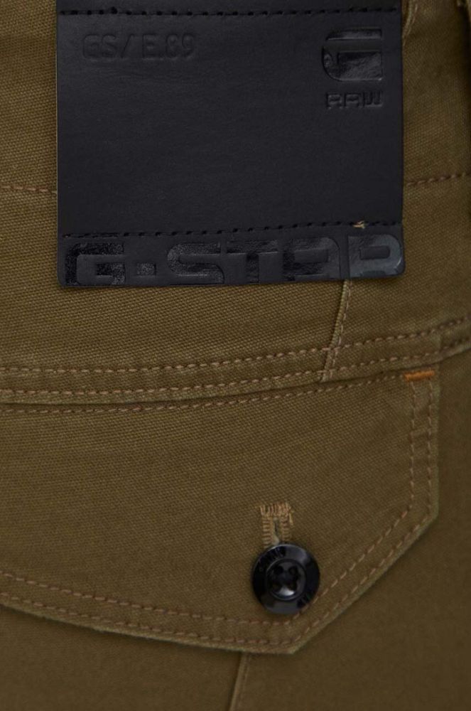 Штани G-Star Raw чоловічі колір зелений пряме фото 6