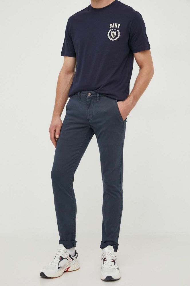 Штани Pepe Jeans Charly чоловічі колір синій облягаючі (3565650)