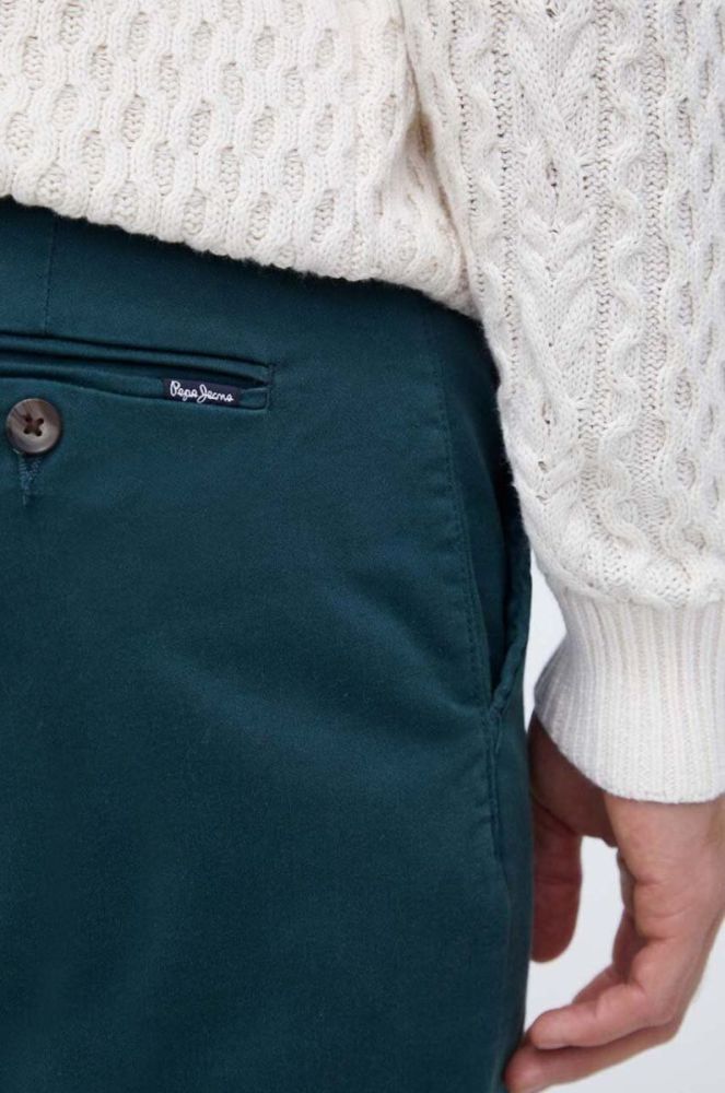Штани Pepe Jeans чоловічі колір зелений фасон chinos фото 4