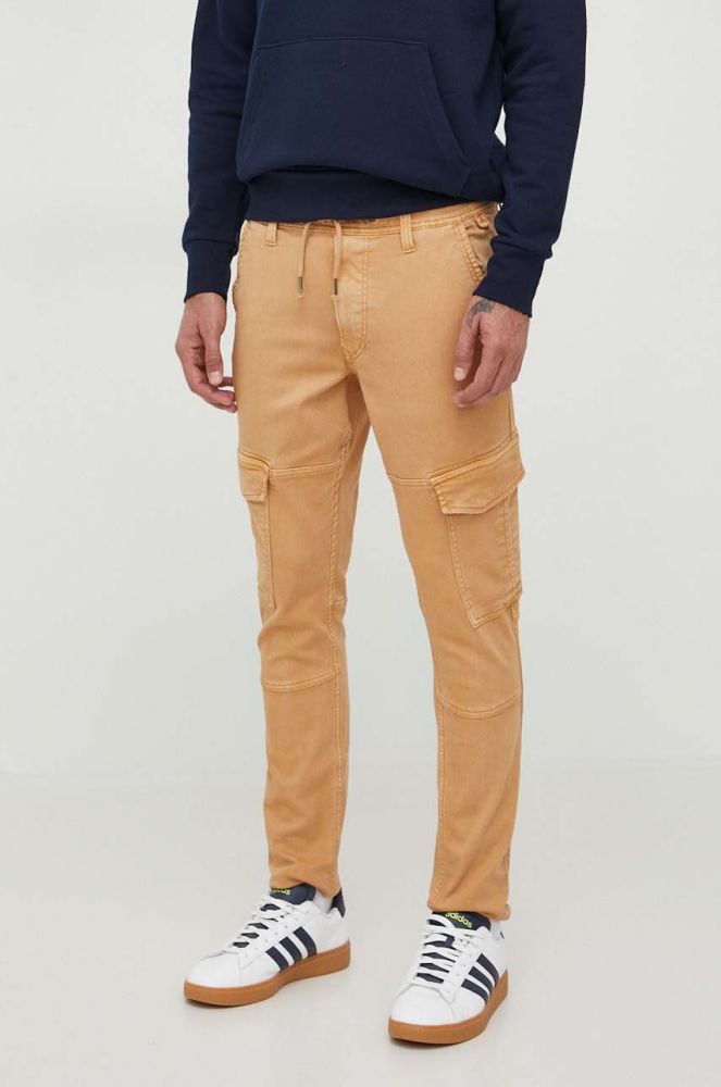 Штани Pepe Jeans Jared чоловічі колір коричневий фасон cargo