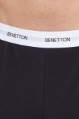 Бавовняні штани лаунж United Colors of Benetton колір чорний однотонні