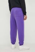 Бавовняні спортивні штани United Colors of Benetton колір фіолетовий однотонні (3614798)