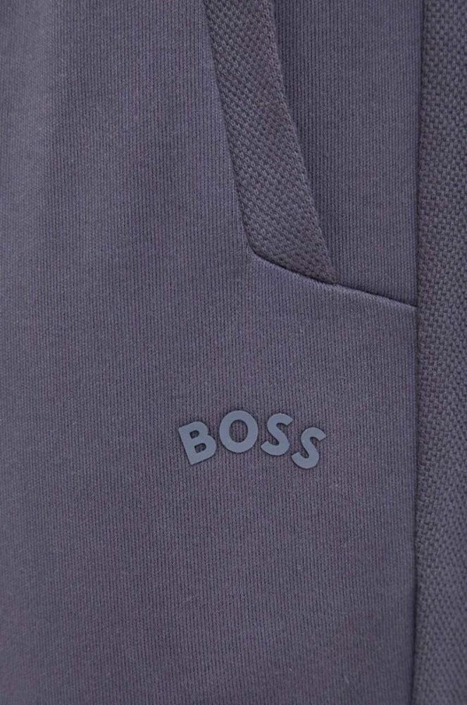Бавовняні спортивні штани Boss Green BOSS GREEN колір сірий однотонні фото 3