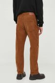 Вельветові штани United Colors of Benetton колір коричневий пряме