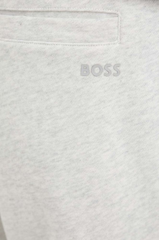 Бавовняні спортивні штани Boss Orange BOSS ORANGE колір сірий меланж фото 4