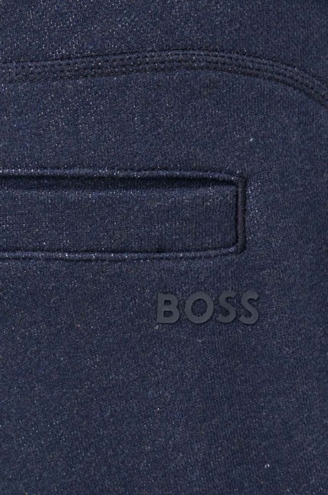 Бавовняні спортивні штани Boss Orange BOSS ORANGE меланж колір блакитний фото 4