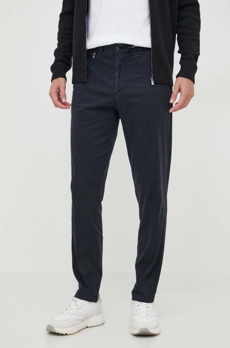 Штани BOSS чоловічі колір синій фасон chinos