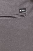 Штани BOSS чоловічі колір сірий облягаюче
