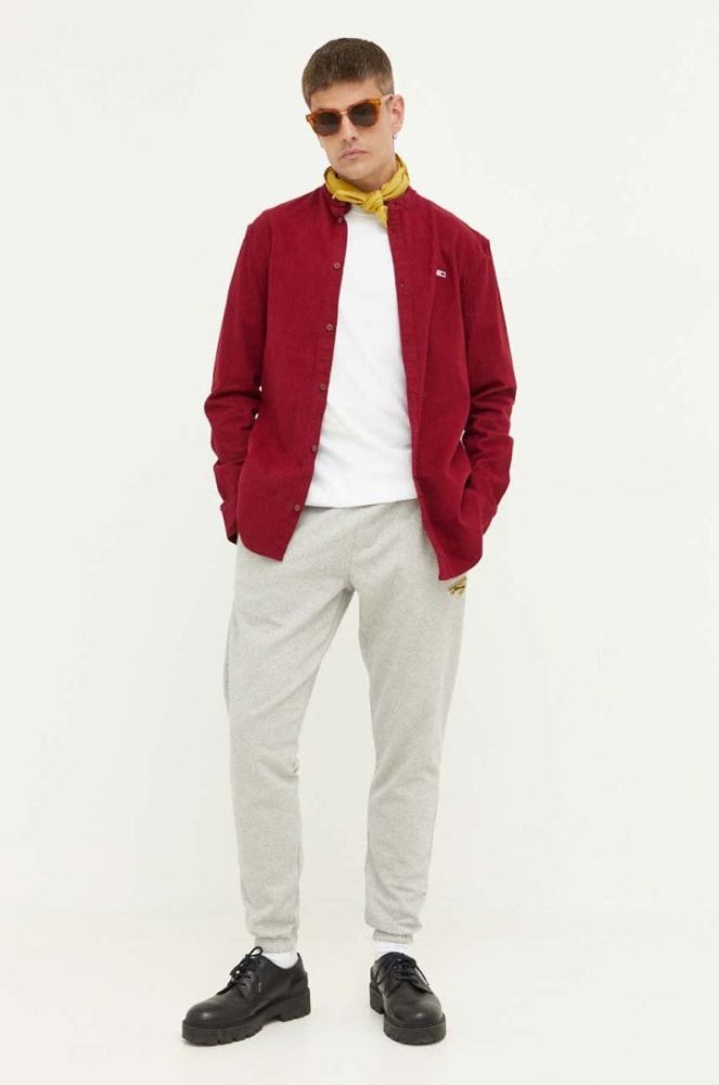 Спортивні штани Tommy Jeans колір сірий меланж фото 2