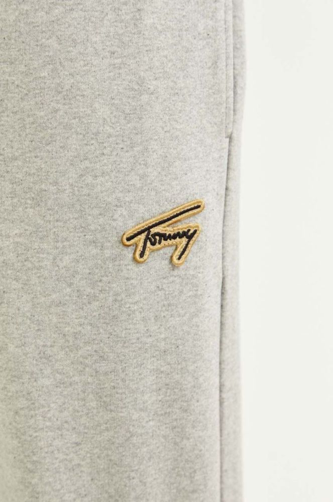 Спортивні штани Tommy Jeans колір сірий меланж фото 4