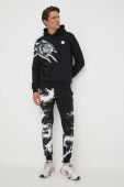 Спортивні штани PLEIN SPORT колір чорний з принтом