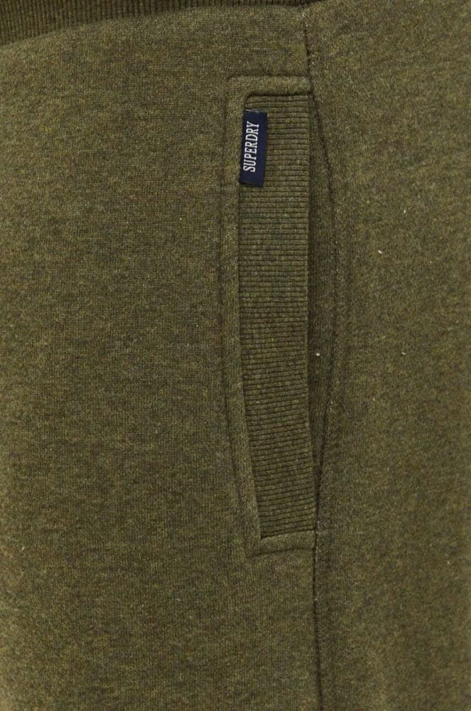 Спортивні штани Superdry колір зелений меланж фото 4