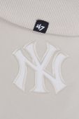 Спортивні штани 47brand MLB New York Yankees колір бежевий з аплікацією