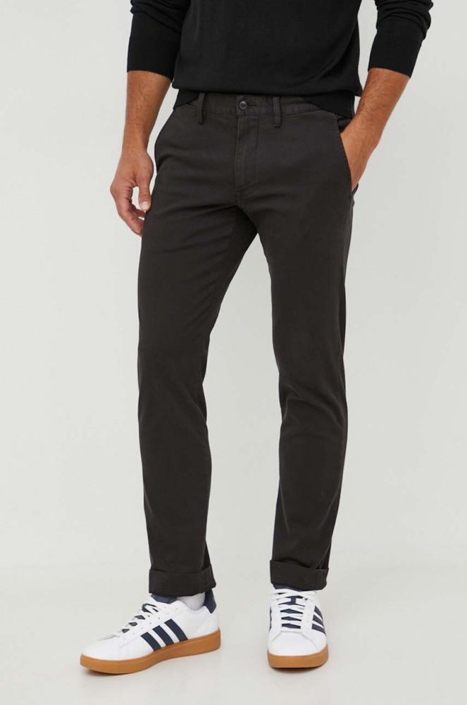 Штани Polo Ralph Lauren чоловічі колір чорний облягаюче (3477908)
