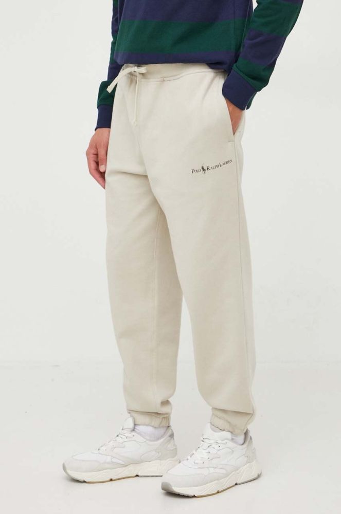 Штани Polo Ralph Lauren чоловічі колір бежевий з принтом (3578296)