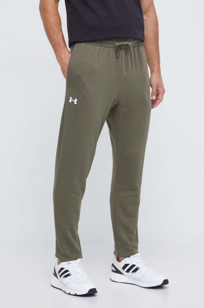 Спортивні штани Under Armour колір зелений однотонні (3626007)