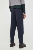Бавовняні штани Barbour колір синій пряме