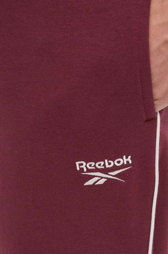 Спортивні штани Reebok колір бордовий однотонні (3555142) фото 4