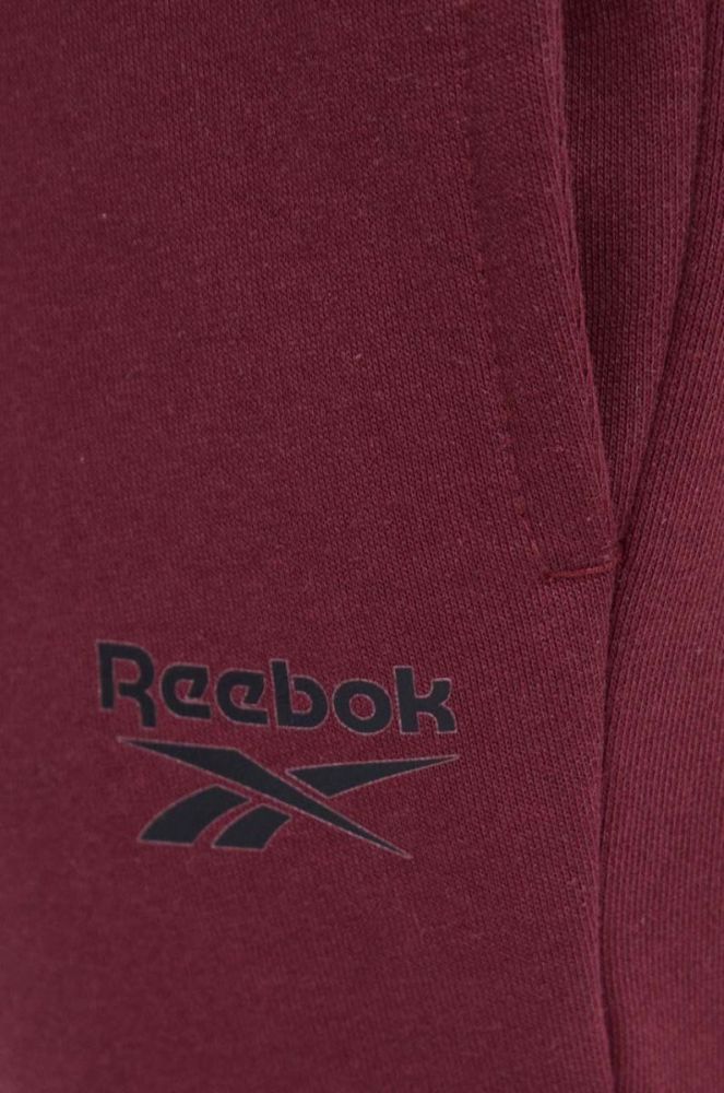 Спортивні штани Reebok колір бордовий однотонні (3555147) фото 4