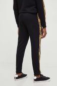 Бавовняні штани лаунж HUGO колір чорний з аплікацією (3501263)