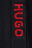 Бавовняні штани лаунж HUGO колір чорний з аплікацією (3501215)