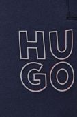 Бавовняні штани лаунж HUGO однотонні колір блакитний