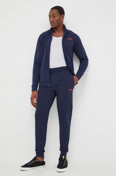 Штани лаунж HUGO однотонні колір блакитний (3501300)