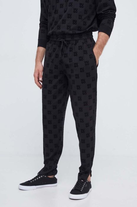 Штани лаунж HUGO колір чорний візерунок