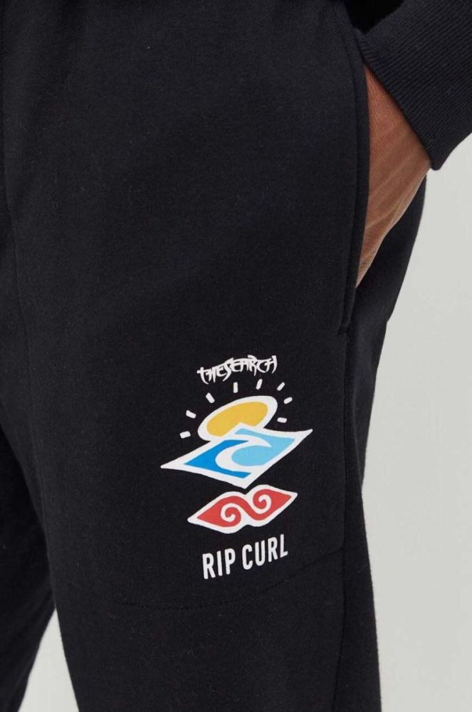 Спортивні штани Rip Curl колір чорний з принтом фото 4