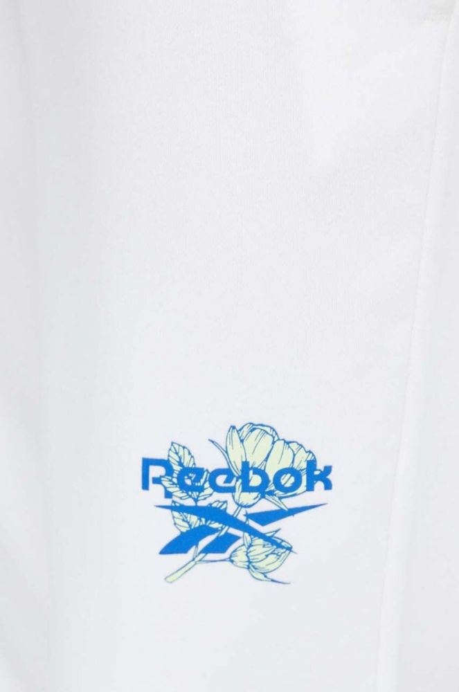 Спортивні штани Reebok колір білий з принтом фото 4