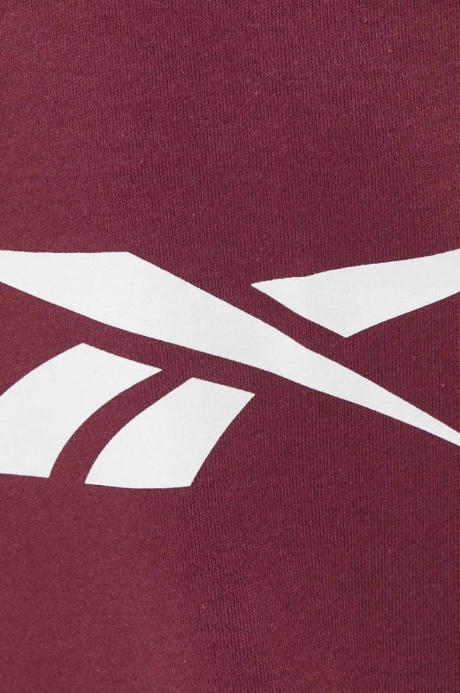 Спортивні штани Reebok Classic колір бордовий з принтом фото 4