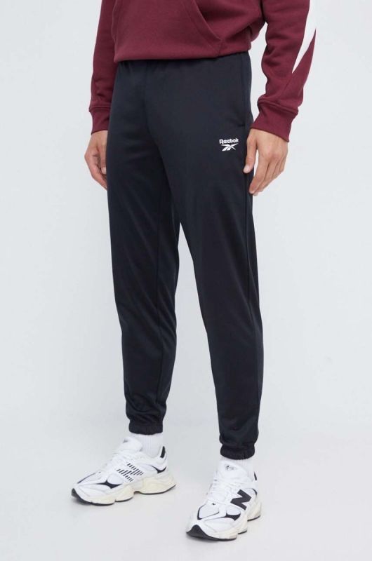 Спортивні штани Reebok колір чорний однотонні (3558538)